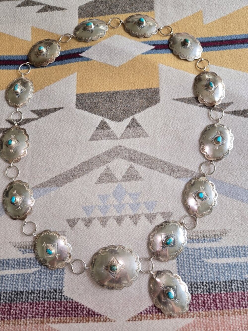 Vintage 1960's Concho Belt by Thomas Atsitty - Picture 5 of 6